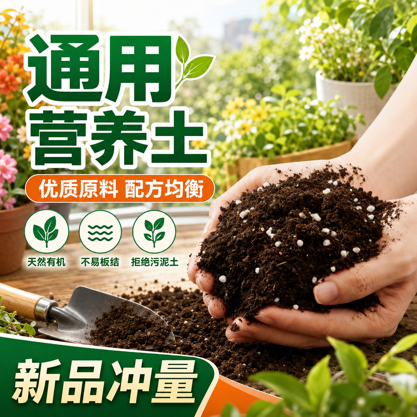 营养土养花通用种花种菜专用疏松透气阳台盆栽土泥炭有机种植土壤图片
