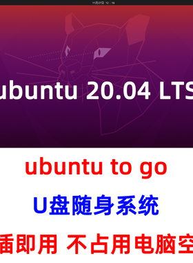 Ubuntu to go系统U盘Ubuntu20.04LTS即插即用LinuxU盘系统ubantu