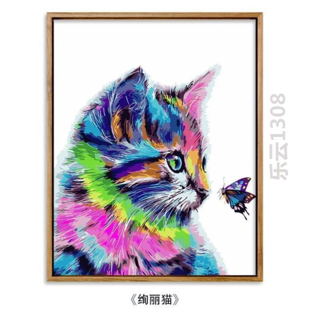 彩绘手diy油画画工油彩简单数字画