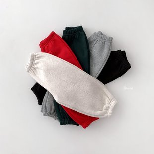 beni韩国童装2025冬新款dsaint儿童休闲长裤男女童裤子百搭薄绒