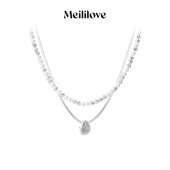 莓拉「潮汐旋律」万妮达同款 可拆串珠贝壳吊坠项链双层度假锁骨链