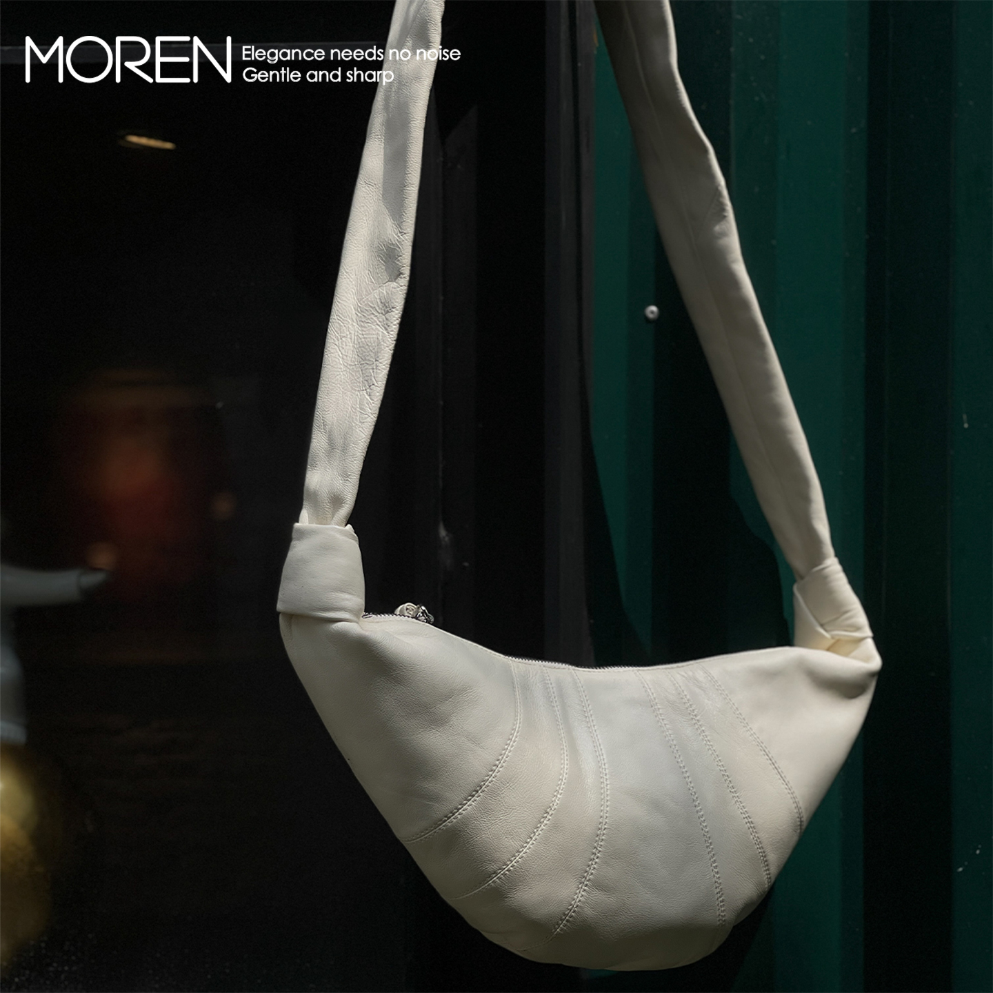 莫人牛角包粉笔白小众高極慵懒风