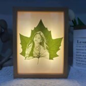 树叶雕刻照片定制生日礼物男女友老婆学生纪念品真人画像定制礼物