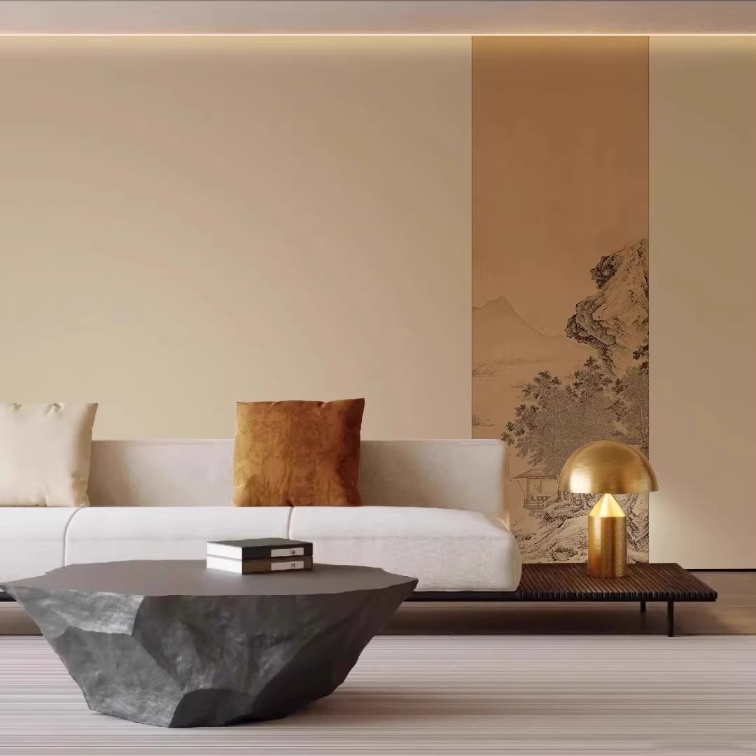 山水画墙纸茶室宋式美学古典壁画