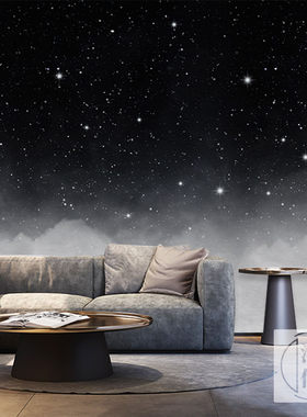星空壁纸酒吧黑色影院星空顶墙纸