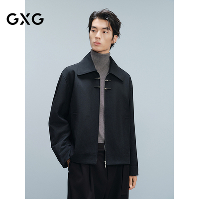 GXG男装 中式夹棉夹克男通勤外套24年冬品G24X214069