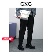 GXG男装 品GFX10200361 2024年春季 黑色修身 小脚长裤