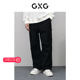 GXG男装 品GFX10200341 2024年春季 黑色阔腿工装 长裤