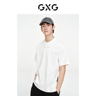 GXG奥莱男装 品分割设计多色圆领短袖 T恤 10D1440716B 夏季