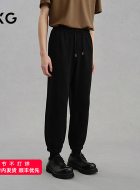 GXG男装 宽松束脚长裤男士卫裤休闲裤 24年冬G24X024119