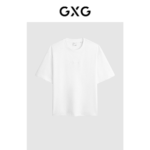 商场同款 新品 白色后背印花短袖 2024年夏季 G24X442051 T恤 GXG男装