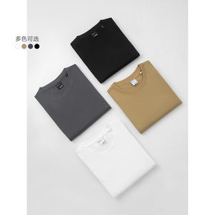 基础经典 2023年秋季 款 圆领T恤 品 多色纯棉打底上衣长袖 GXG男装