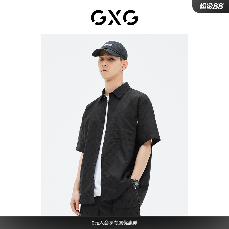 GXG男装商场同款黑色微