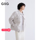 GXG男装 G25XE81005 牛仔夹克外套25年春新品 灰白色满版 提花时尚