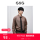 2024年春季 GXG男装 棕色极简易打理衬衫 品GFX10301021