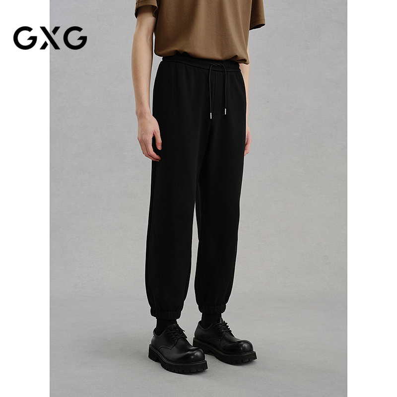 GXG男装 宽松束脚长裤男士卫裤休闲裤 24年冬G24X024119