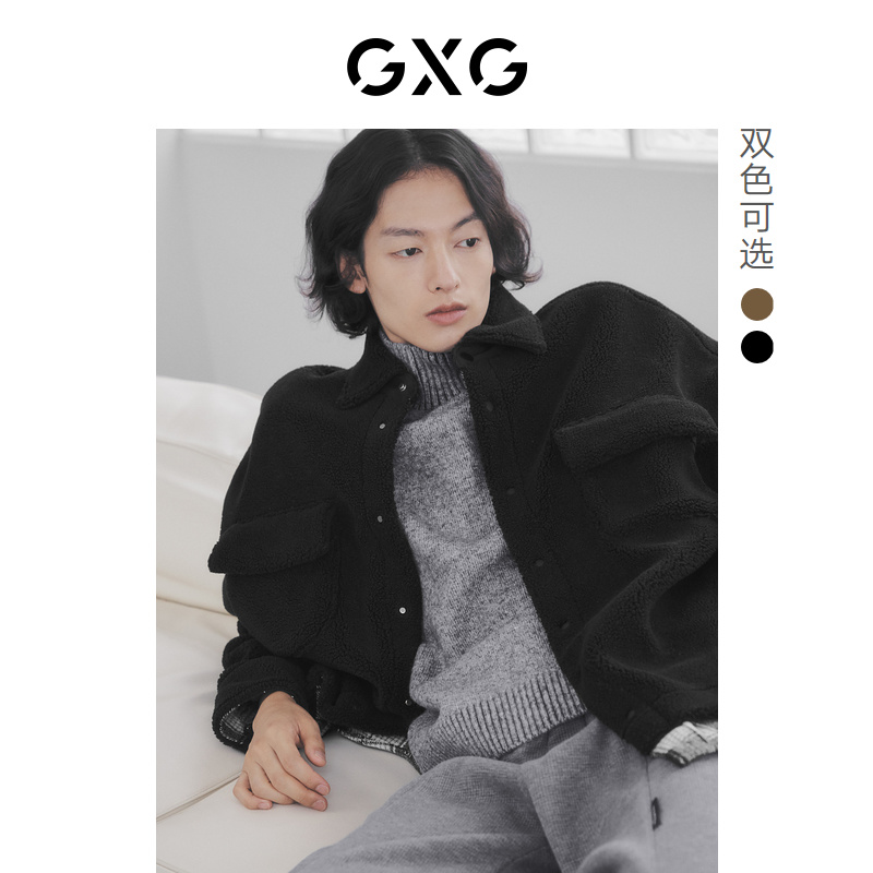 GXG奥莱22年男装羊羔拼接冬季