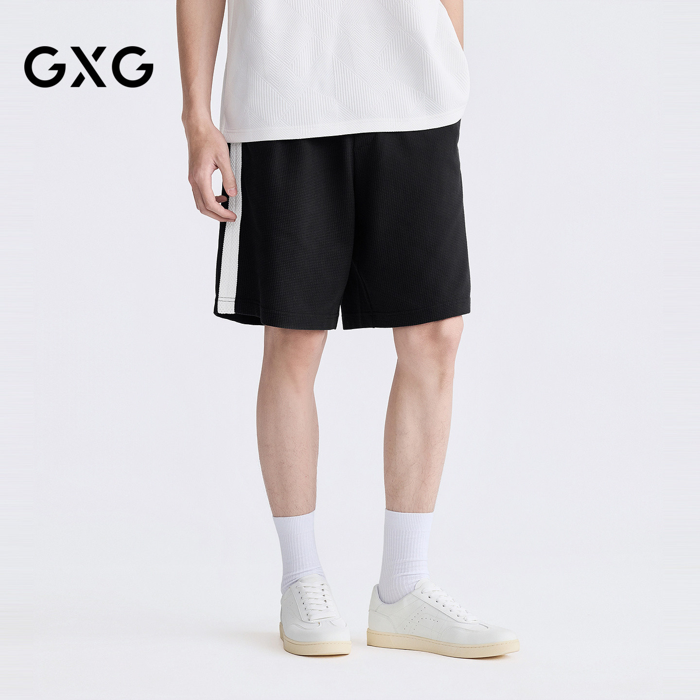 GXG男装 商场同款宽松针织短裤 2026夏季新品G26X222022