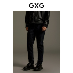 GXG男装 商场同款水洗直筒牛仔长裤 2023年秋季新品GEX10514393