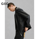 新品 棒球领真皮皮衣夹克男外套24冬季 G24X124003 商场同款 GXG男装