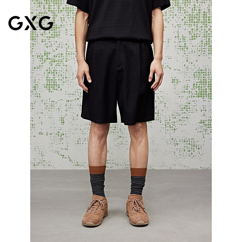 [商场同款]GXG男装 肌理休闲短裤五分裤男裤25夏新品G25X222034,男装,短裤,淘宝优惠券,粉丝福利购,淘宝优惠卷