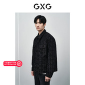 24年春季 GXG男装 年系列黑色牛仔夹克 品GFX1E800651