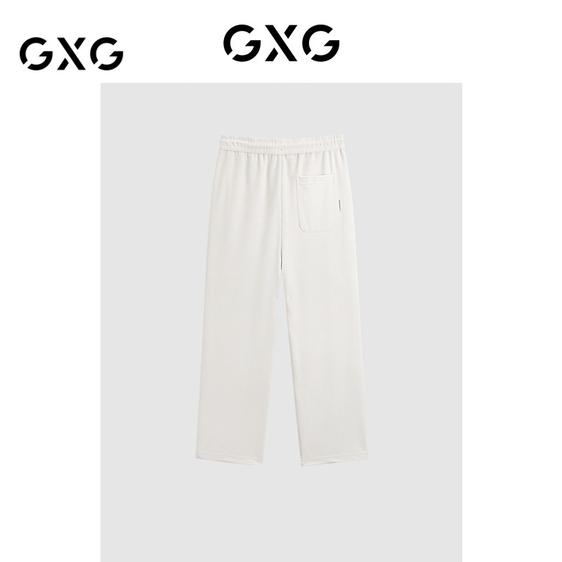 GXG男装经典双色直筒长裤2024春季品#G24D022054