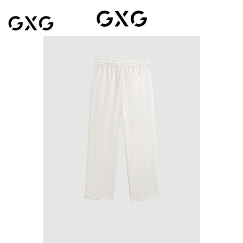 GXG男装经典双色直筒长裤2024春季品#G24D022054