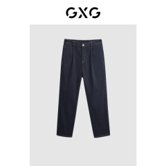 GXG男装 简约宽松牛仔长裤 2023年冬季新品GEX10528884