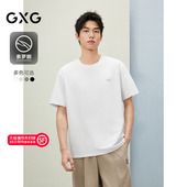 T恤25年夏新品 GXG男装 多色撞色简约小刺绣圆领短袖 G25D442264