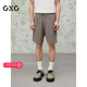 25夏新品 G25X222017 肌理短裤 通勤男五分休闲裤 商场同款 GXG男装