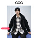 GXG男装 品GFX12100931 24年春季 黑色时尚 休闲连帽夹克