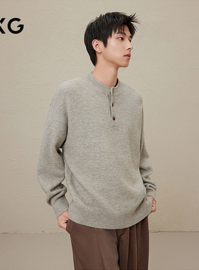 GXG男装 中性风毛衣男秋季2024品慵懒打底针织衫#G24D204079