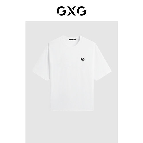 GXG男装撞色字母短袖t恤