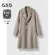 24年冬季 毛呢大衣外套男士 品 羊绒100%简约通勤长款 GXG男装