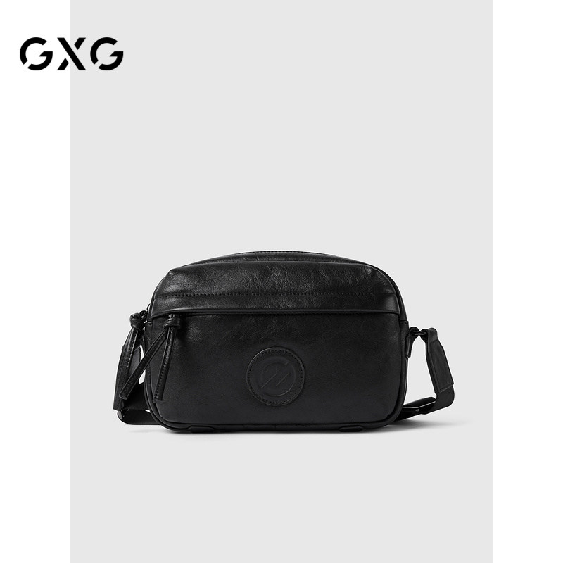 GXG男装 热卖男士简约质感皮小包中性斜背包休闲旅行单肩包