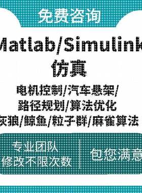 Matlab/Simulink仿真电机控制汽车悬架路径规划算法优化灰狼鲸鱼