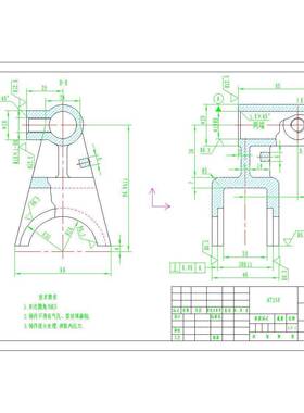 SW三维图转二维图solidworks工程图代画3d绘图机械设计cad制图