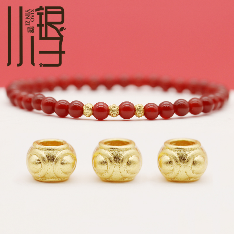 S925纯银四面圆点隔珠