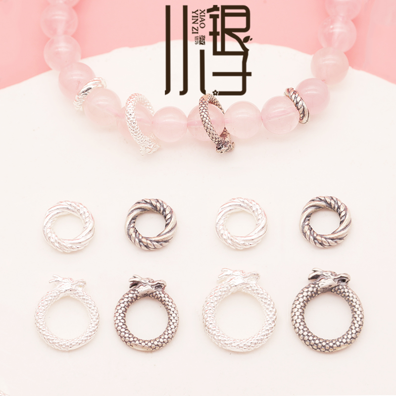 麻花龙头龙鳞纹圆环隔珠