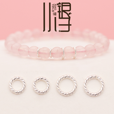 S925纯银扭纹圆环开口圈