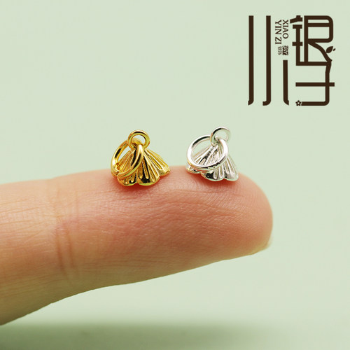 S925纯银迷你莲蓬莲藕花苞挂坠