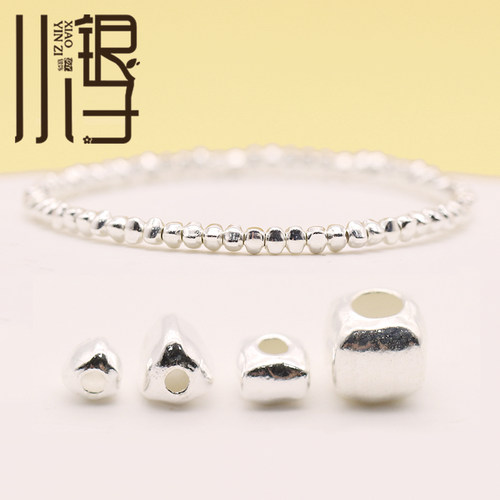S925纯银三棱柱四方体