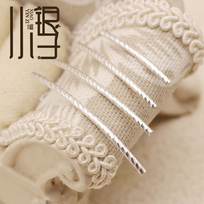 1.5mm粗电金车花管弯管纯银