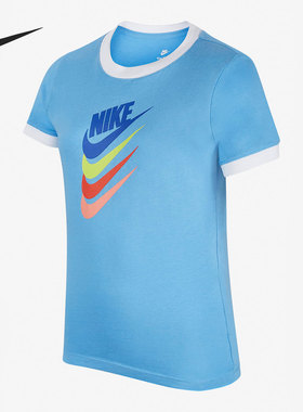 Nike/耐克正品夏季新款大童柔软舒适短袖T恤DQ4384-412