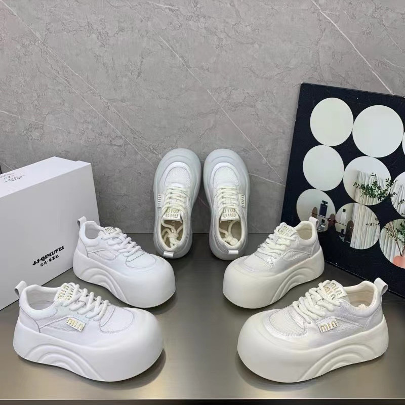 2025夏韩版厚底网面透气娃娃大头面包鞋休闲鞋板鞋珠光小白鞋女潮,女鞋,网面鞋,淘宝优惠券,粉丝福利购,淘宝优惠卷