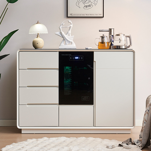 笛浪2025新款 茶吧机家用全自动一体柜餐边柜实木智能置物柜饮水机