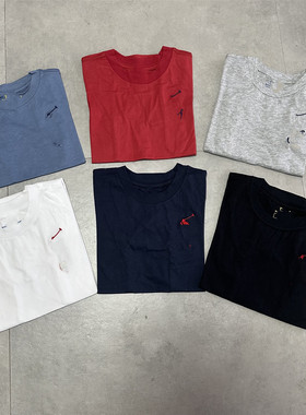 外贸RL元单　男女小中大童青少年刺绣大马标纯棉短袖Ｔ　110-170