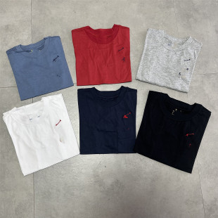 110 外贸RL元 Ｔ 男女小中大童青少年刺绣大马标纯棉短袖 170 单