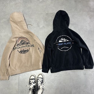 单 连帽卫衣140 男中大童冬装 加厚摇粒绒宽版 165 新款 外贸元